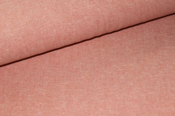 Leinen-/ Baumwollgemisch Essex Yarn Dyed coral (10 cm)